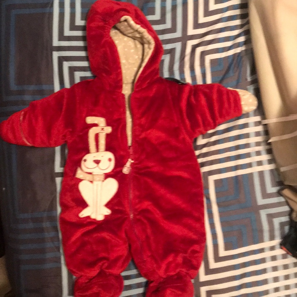 Gagou Tagou  reversible snowsuit EUC